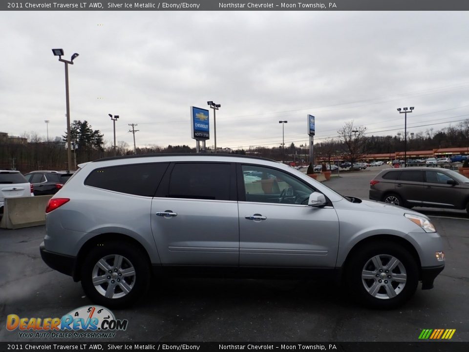 2011 Chevrolet Traverse LT AWD Silver Ice Metallic / Ebony/Ebony Photo #10