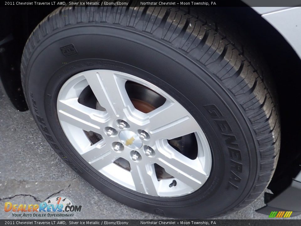 2011 Chevrolet Traverse LT AWD Silver Ice Metallic / Ebony/Ebony Photo #14