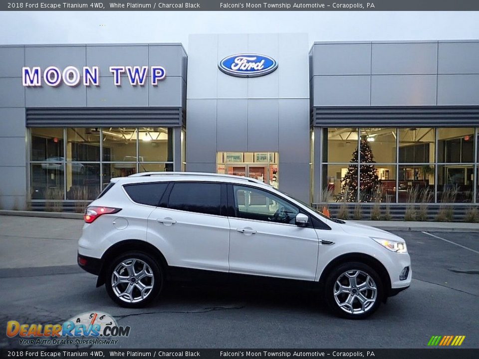 2018 Ford Escape Titanium 4WD White Platinum / Charcoal Black Photo #1