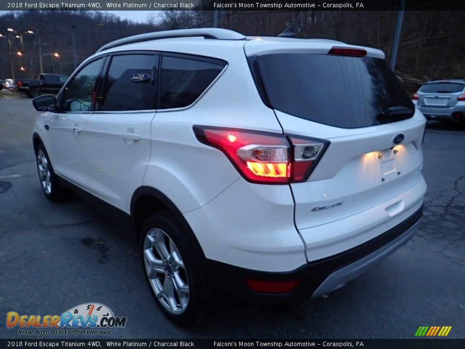 2018 Ford Escape Titanium 4WD White Platinum / Charcoal Black Photo #5