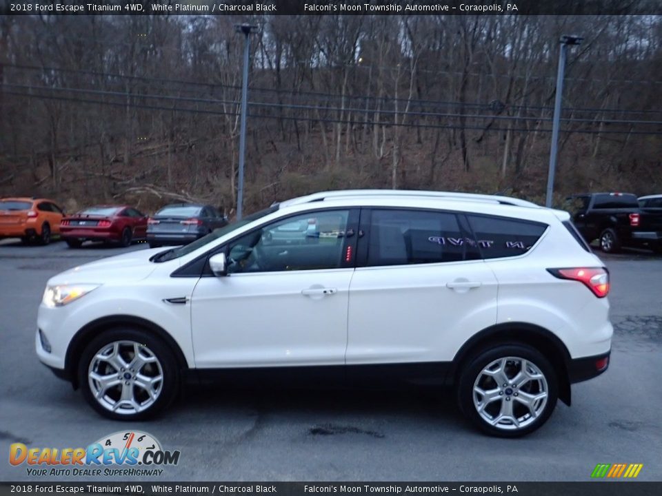 2018 Ford Escape Titanium 4WD White Platinum / Charcoal Black Photo #6