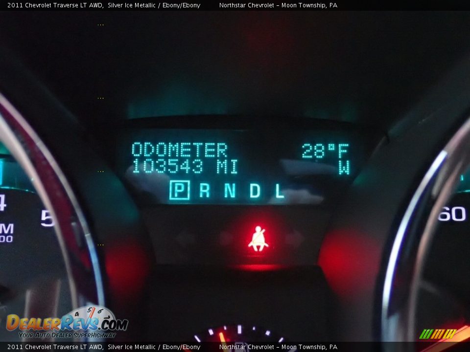 2011 Chevrolet Traverse LT AWD Silver Ice Metallic / Ebony/Ebony Photo #29