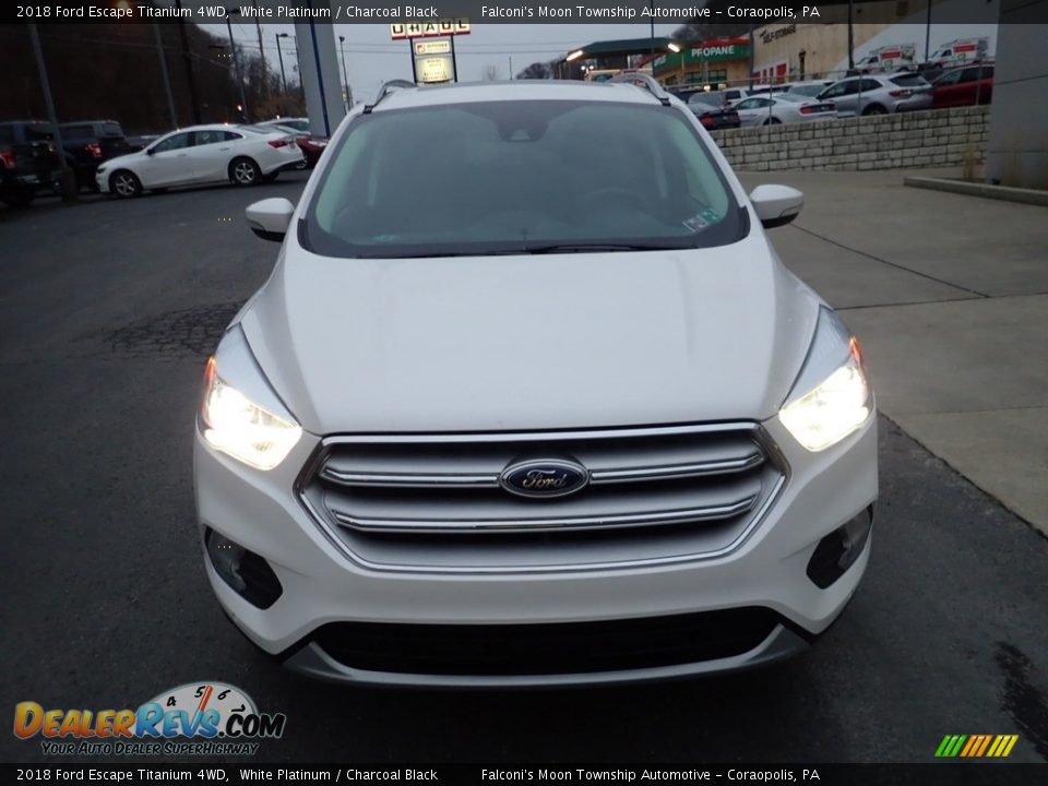 2018 Ford Escape Titanium 4WD White Platinum / Charcoal Black Photo #8