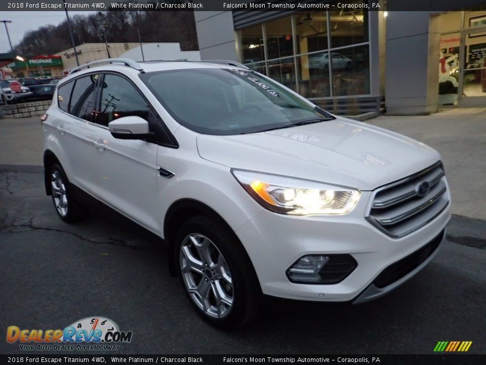 2018 Ford Escape Titanium 4WD White Platinum / Charcoal Black Photo #9