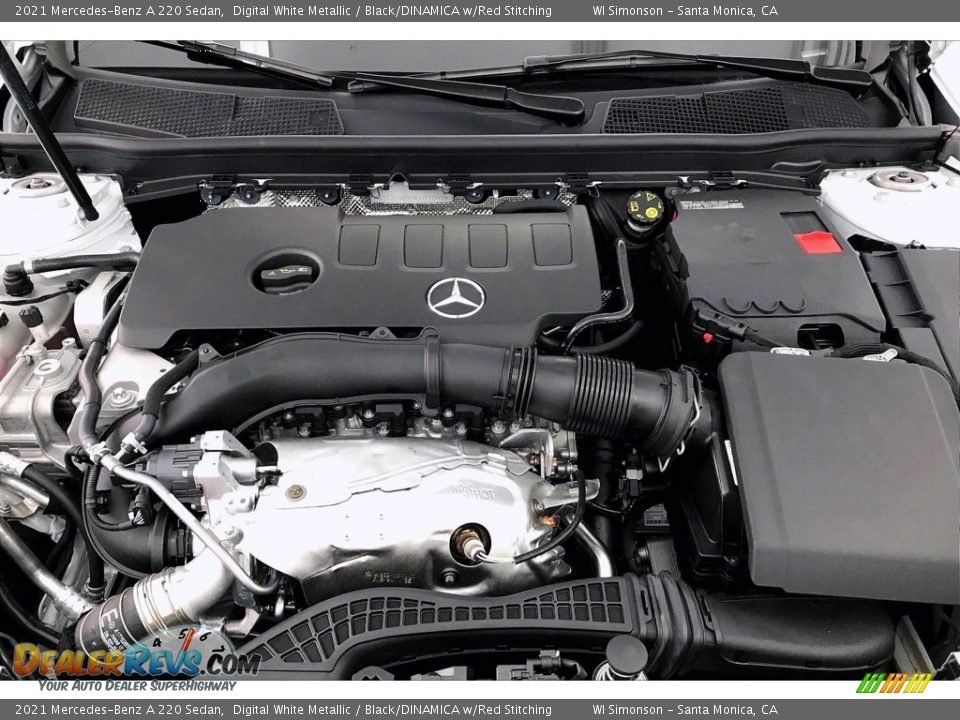 2021 Mercedes-Benz A 220 Sedan Digital White Metallic / Black/DINAMICA w/Red Stitching Photo #8