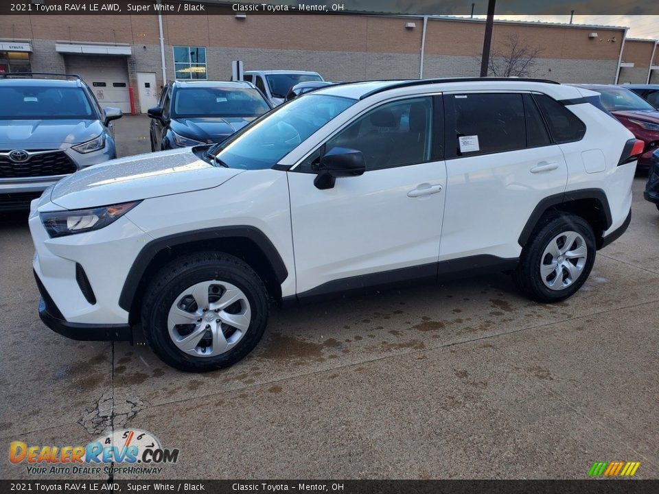 2021 Toyota RAV4 LE AWD Super White / Black Photo #1