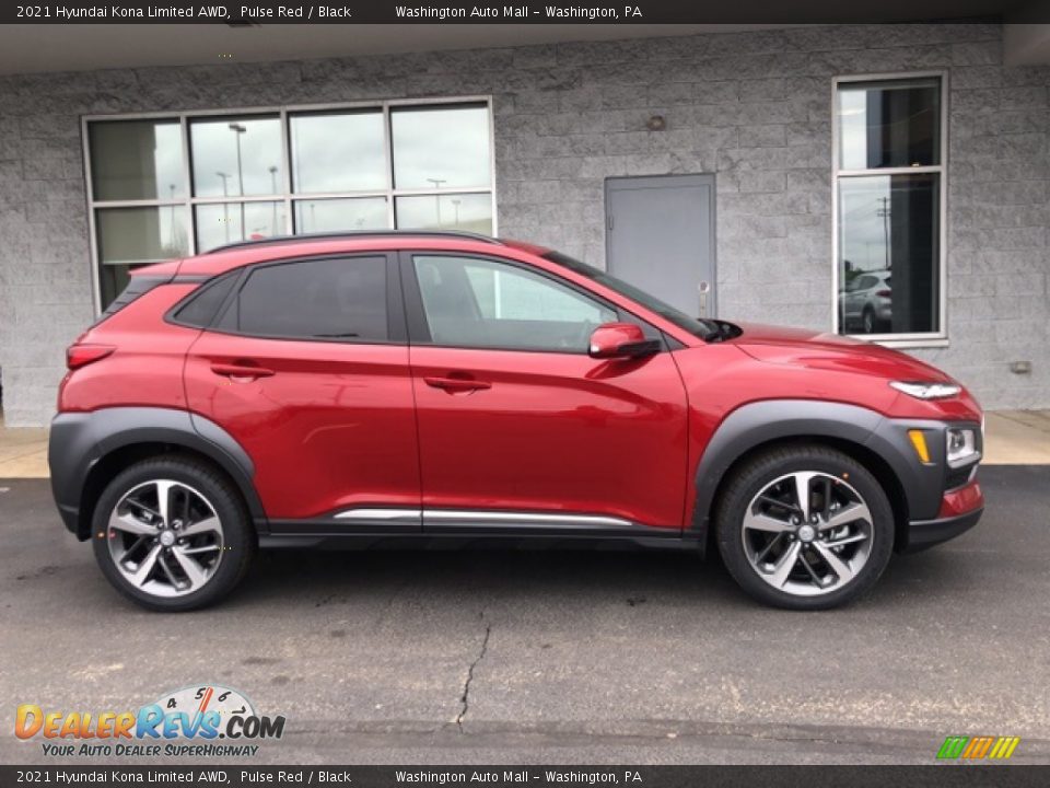 Pulse Red 2021 Hyundai Kona Limited AWD Photo #2