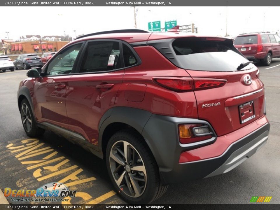 2021 Hyundai Kona Limited AWD Pulse Red / Black Photo #3