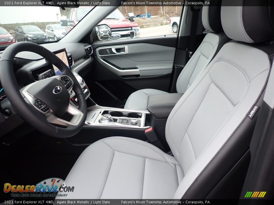 Light Slate Interior - 2021 Ford Explorer XLT 4WD Photo #9