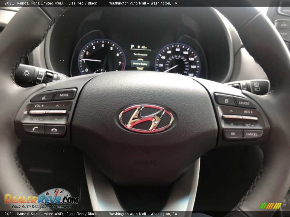 2021 Hyundai Kona Limited AWD Pulse Red / Black Photo #10