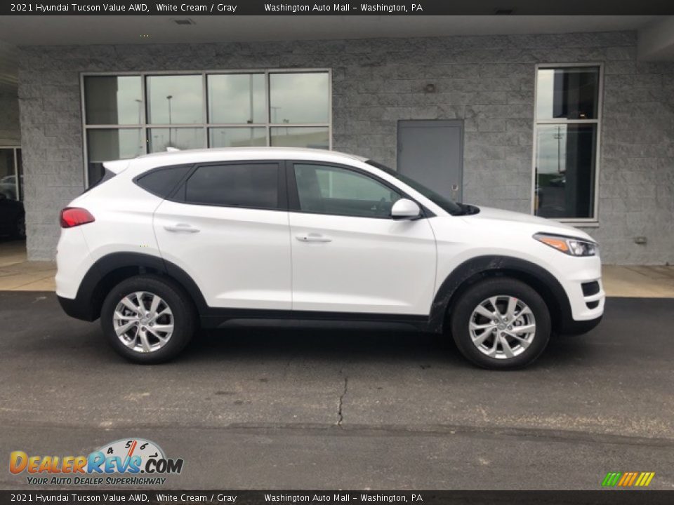 2021 Hyundai Tucson Value AWD White Cream / Gray Photo #2