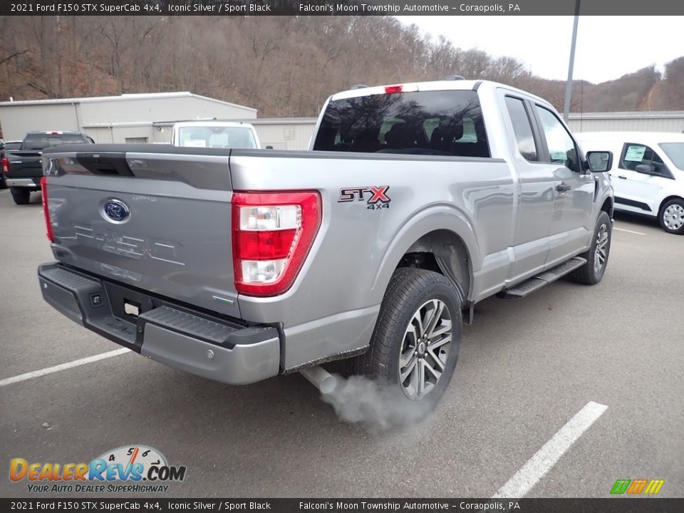 2021 Ford F150 STX SuperCab 4x4 Iconic Silver / Sport Black Photo #2