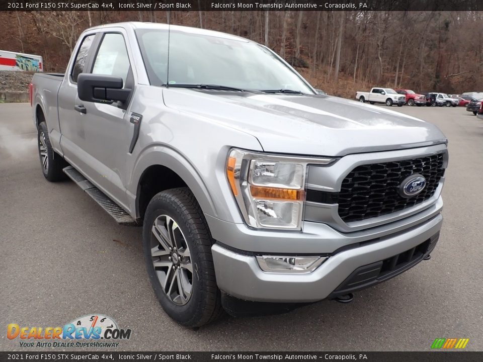 2021 Ford F150 STX SuperCab 4x4 Iconic Silver / Sport Black Photo #3