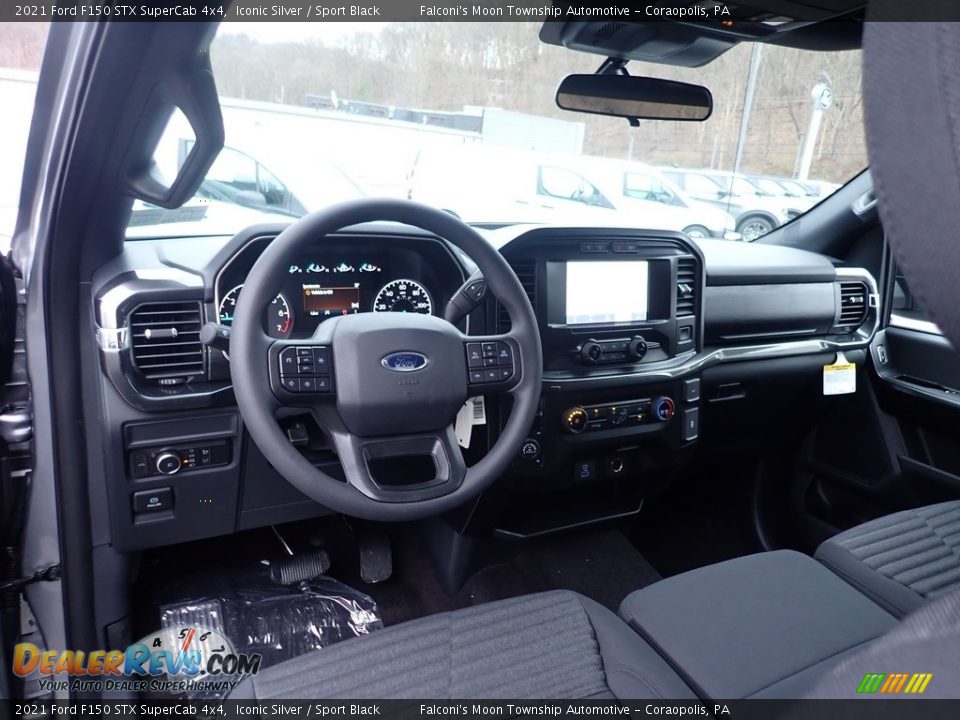 Sport Black Interior - 2021 Ford F150 STX SuperCab 4x4 Photo #11