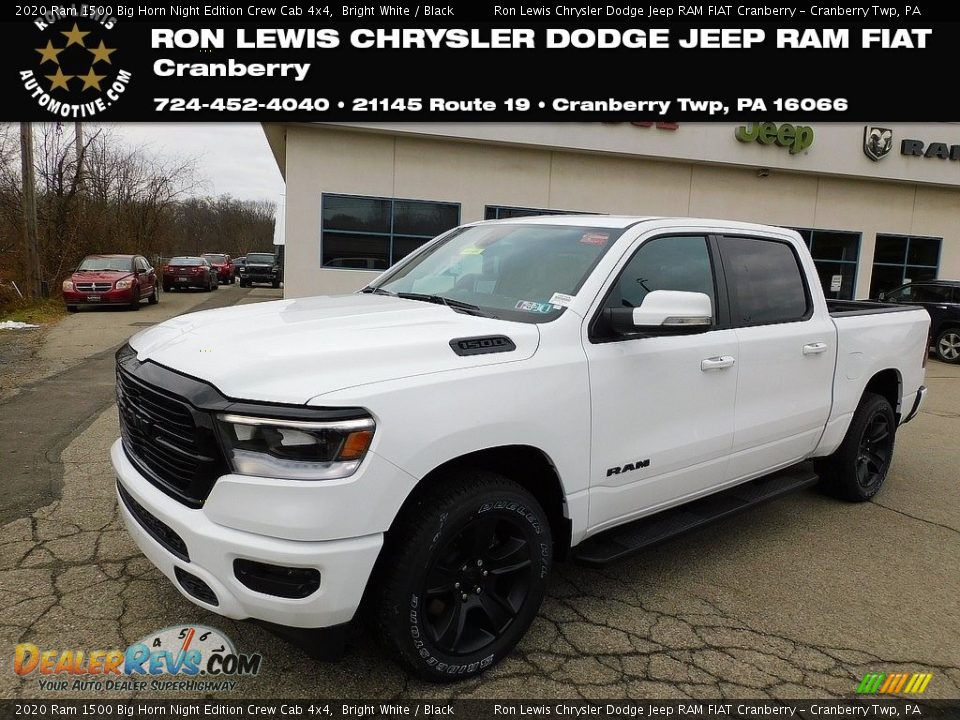 2020 Ram 1500 Big Horn Night Edition Crew Cab 4x4 Bright White / Black Photo #1