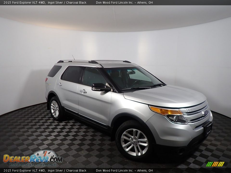 2015 Ford Explorer XLT 4WD Ingot Silver / Charcoal Black Photo #2