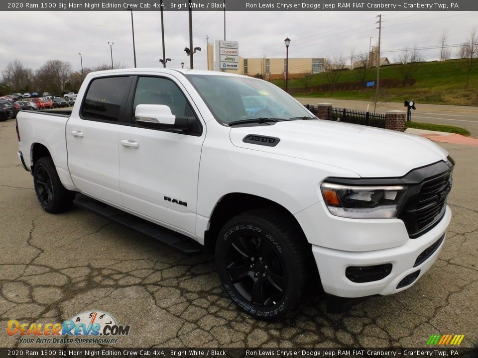 2020 Ram 1500 Big Horn Night Edition Crew Cab 4x4 Bright White / Black Photo #3