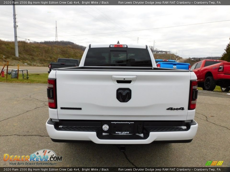2020 Ram 1500 Big Horn Night Edition Crew Cab 4x4 Bright White / Black Photo #6
