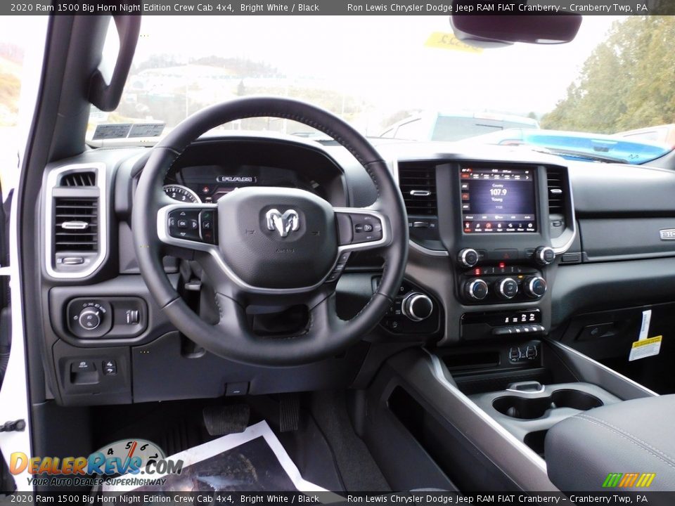 2020 Ram 1500 Big Horn Night Edition Crew Cab 4x4 Bright White / Black Photo #13