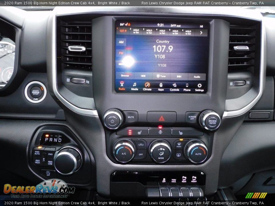 2020 Ram 1500 Big Horn Night Edition Crew Cab 4x4 Bright White / Black Photo #15