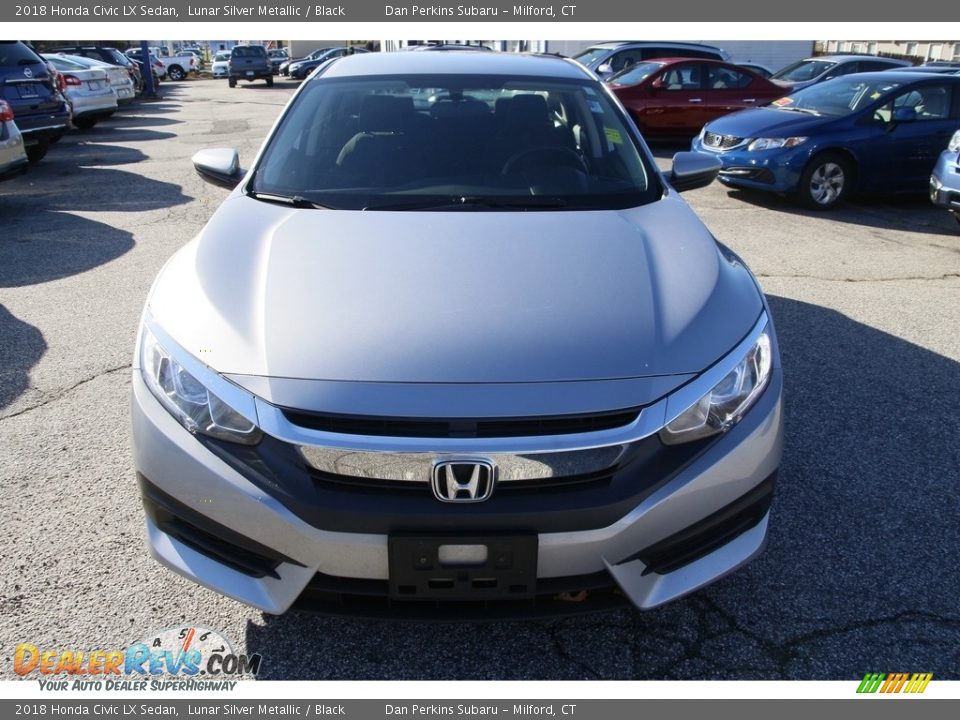 2018 Honda Civic LX Sedan Lunar Silver Metallic / Black Photo #2