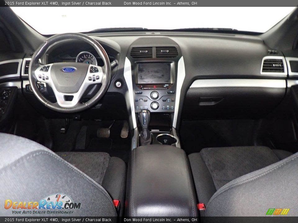 2015 Ford Explorer XLT 4WD Ingot Silver / Charcoal Black Photo #24