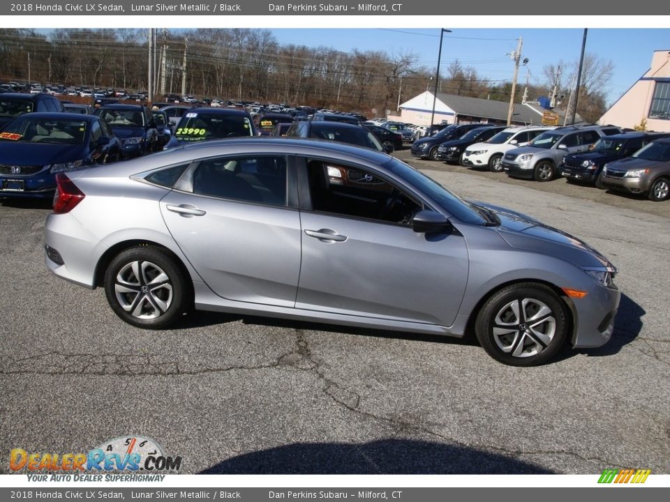 2018 Honda Civic LX Sedan Lunar Silver Metallic / Black Photo #4