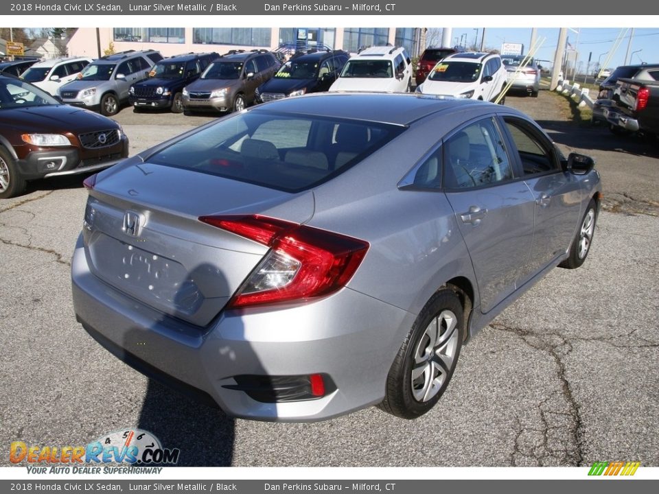 2018 Honda Civic LX Sedan Lunar Silver Metallic / Black Photo #5