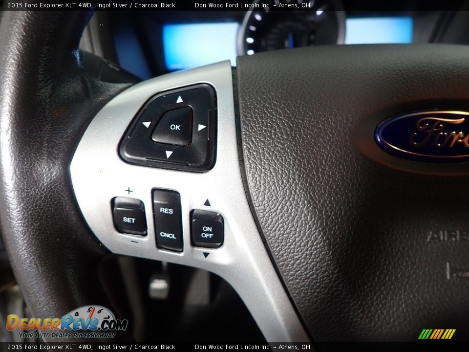 2015 Ford Explorer XLT 4WD Ingot Silver / Charcoal Black Photo #27