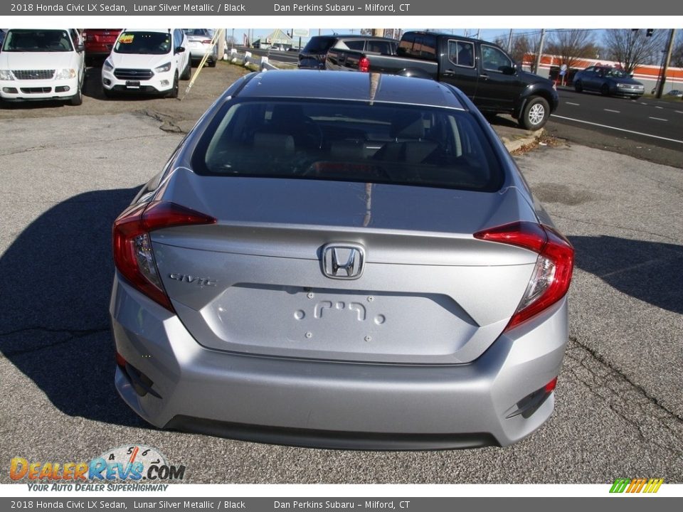 2018 Honda Civic LX Sedan Lunar Silver Metallic / Black Photo #6