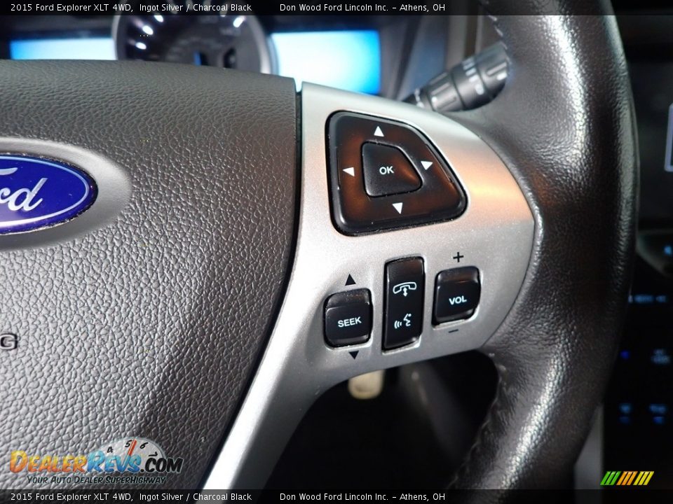 2015 Ford Explorer XLT 4WD Ingot Silver / Charcoal Black Photo #28
