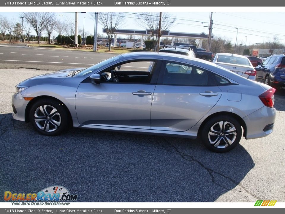 2018 Honda Civic LX Sedan Lunar Silver Metallic / Black Photo #8