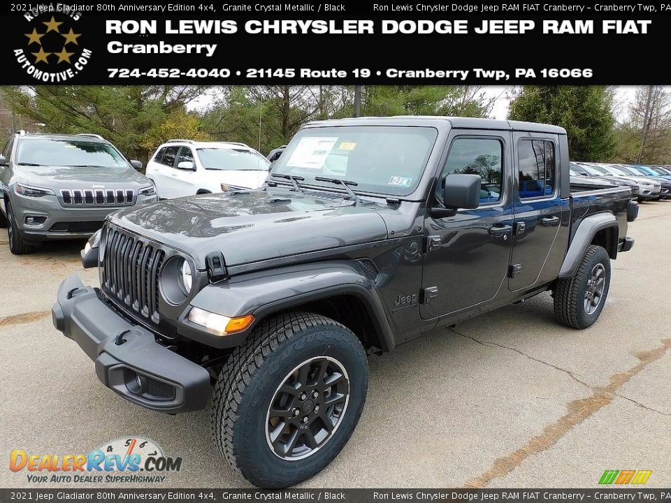 2021 Jeep Gladiator 80th Anniversary Edition 4x4 Granite Crystal Metallic / Black Photo #1