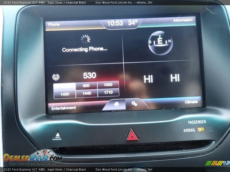 2015 Ford Explorer XLT 4WD Ingot Silver / Charcoal Black Photo #31