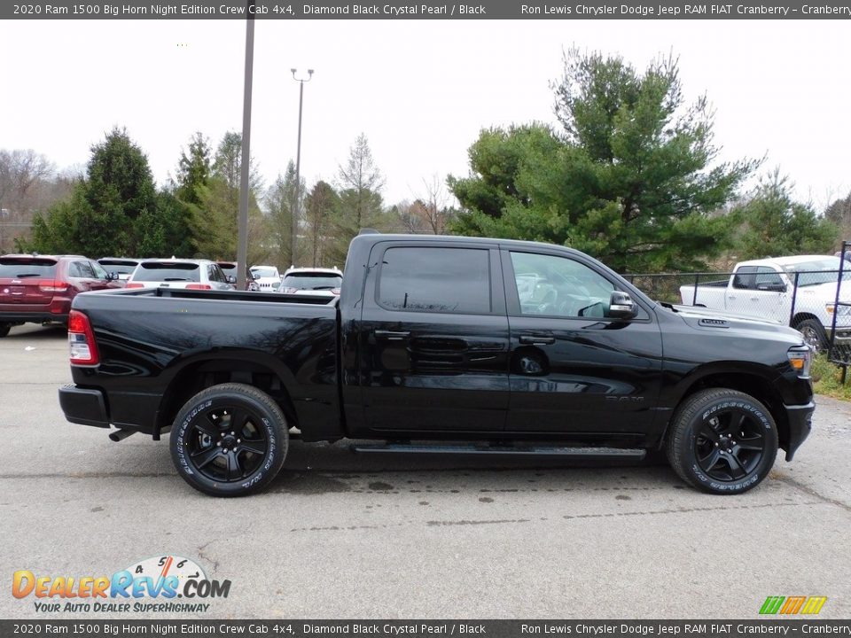 2020 Ram 1500 Big Horn Night Edition Crew Cab 4x4 Diamond Black Crystal Pearl / Black Photo #4