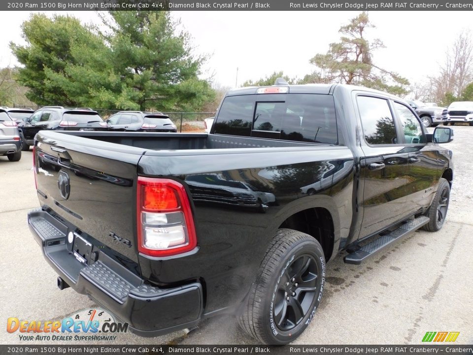 2020 Ram 1500 Big Horn Night Edition Crew Cab 4x4 Diamond Black Crystal Pearl / Black Photo #5