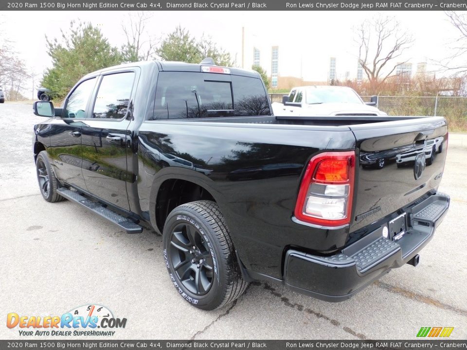 2020 Ram 1500 Big Horn Night Edition Crew Cab 4x4 Diamond Black Crystal Pearl / Black Photo #8