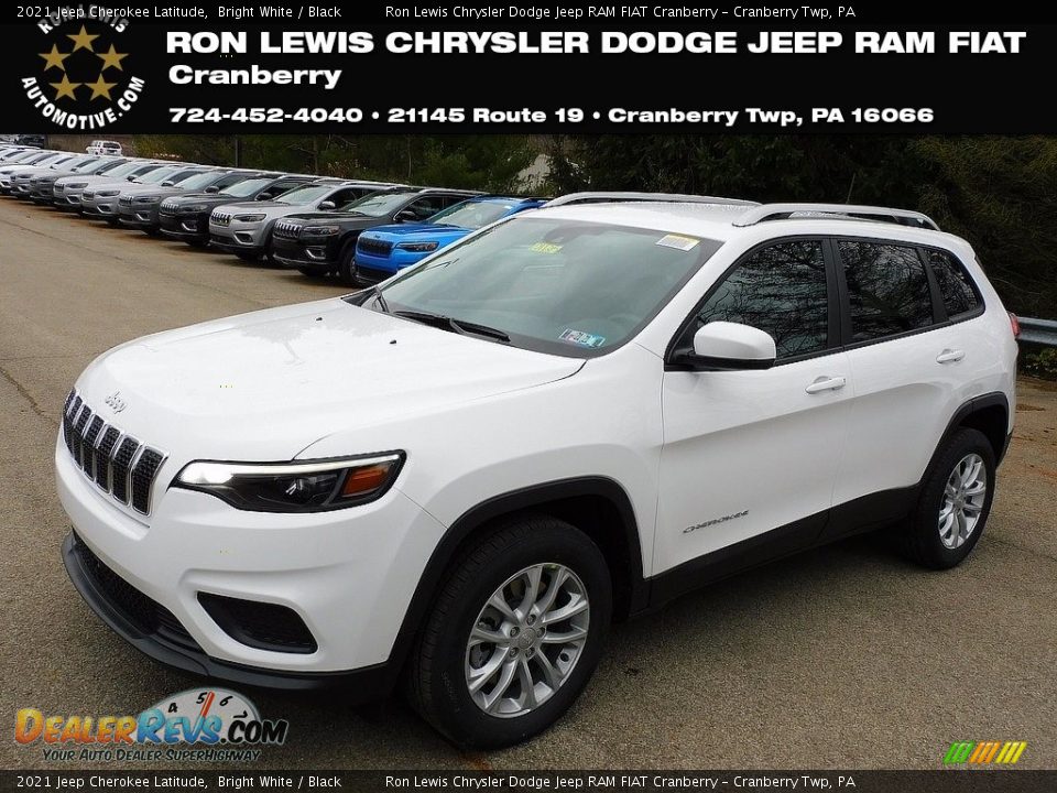 2021 Jeep Cherokee Latitude Bright White / Black Photo #1