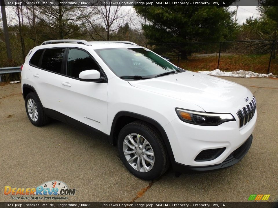 2021 Jeep Cherokee Latitude Bright White / Black Photo #3