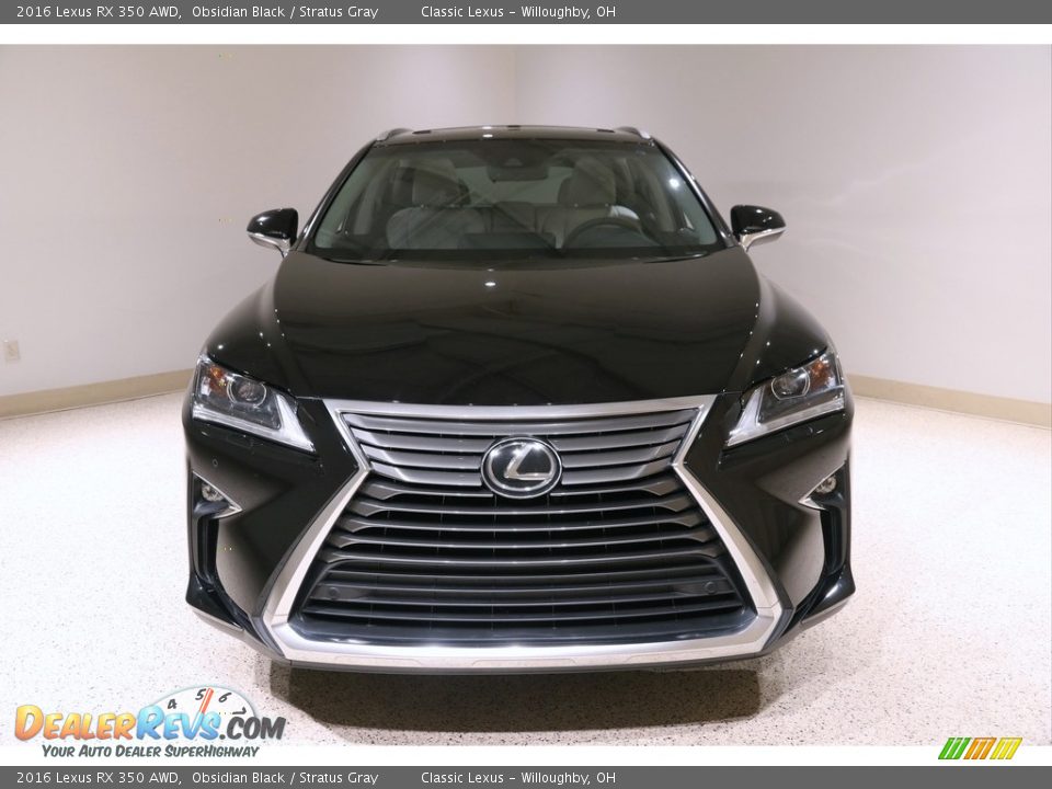 2016 Lexus RX 350 AWD Obsidian Black / Stratus Gray Photo #2