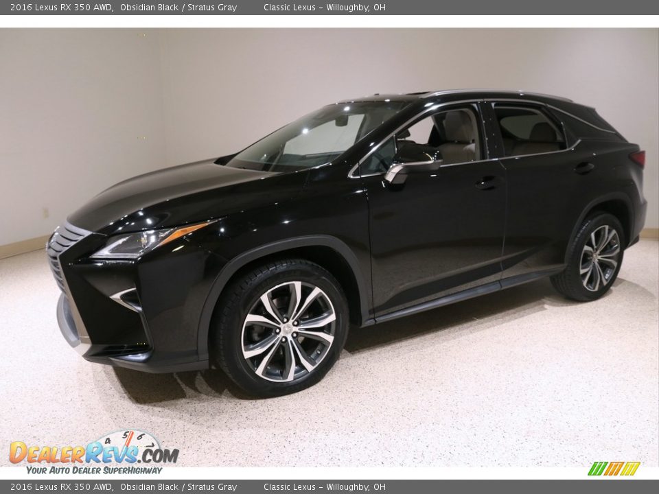 2016 Lexus RX 350 AWD Obsidian Black / Stratus Gray Photo #3