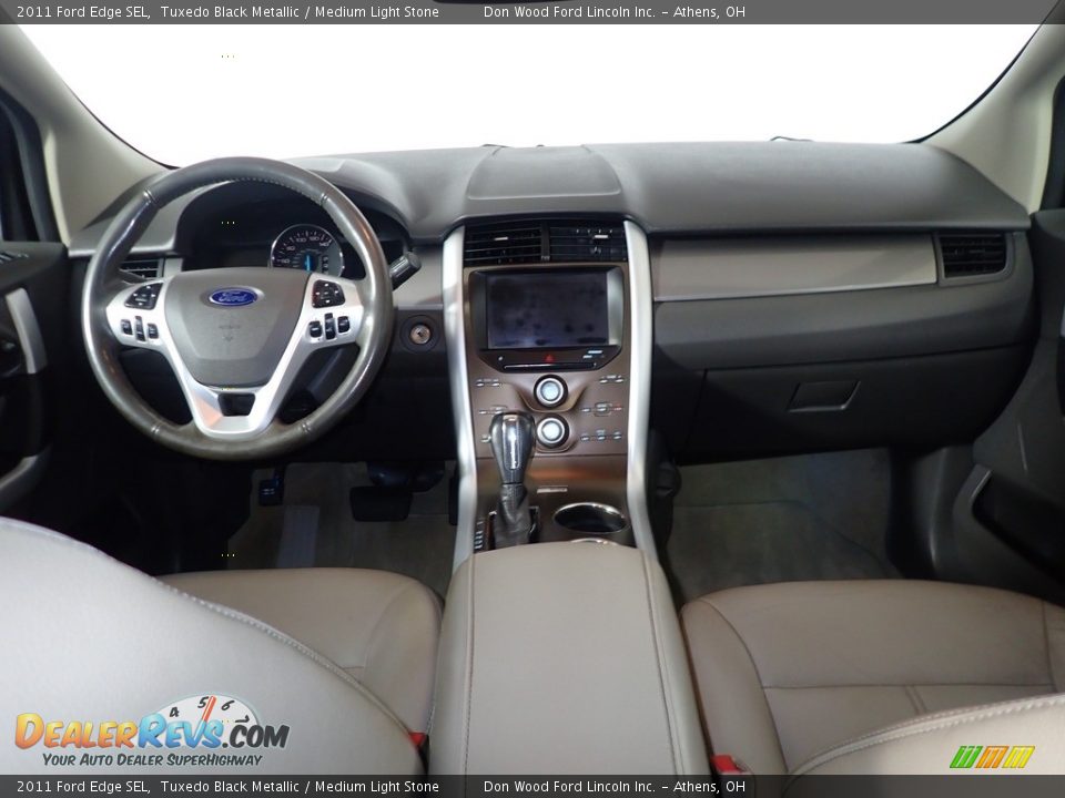 2011 Ford Edge SEL Tuxedo Black Metallic / Medium Light Stone Photo #25