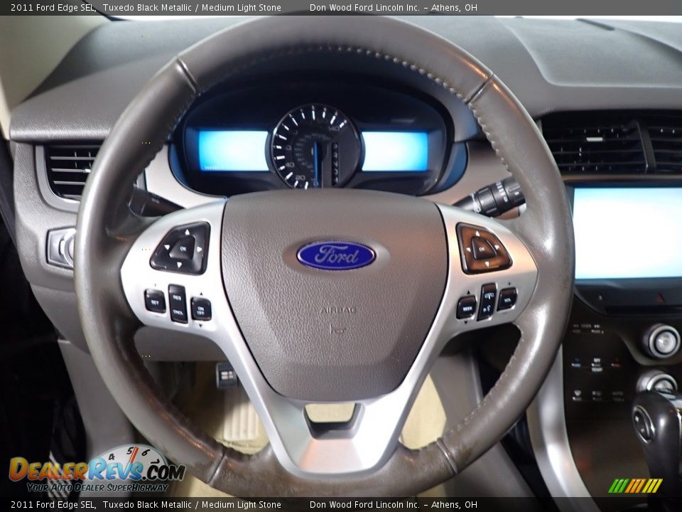 2011 Ford Edge SEL Tuxedo Black Metallic / Medium Light Stone Photo #26