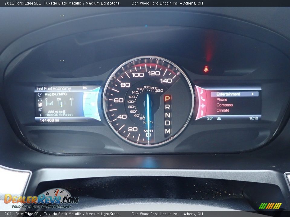 2011 Ford Edge SEL Tuxedo Black Metallic / Medium Light Stone Photo #27