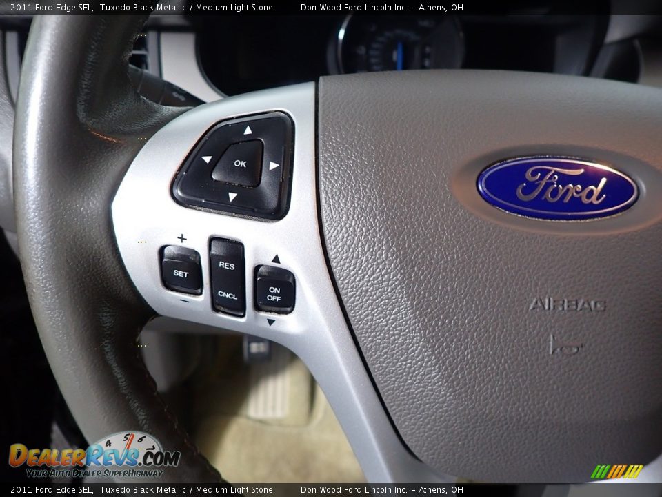2011 Ford Edge SEL Tuxedo Black Metallic / Medium Light Stone Photo #28