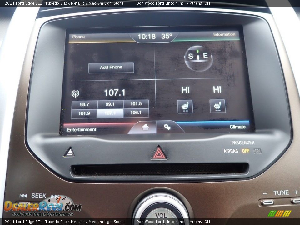 2011 Ford Edge SEL Tuxedo Black Metallic / Medium Light Stone Photo #32