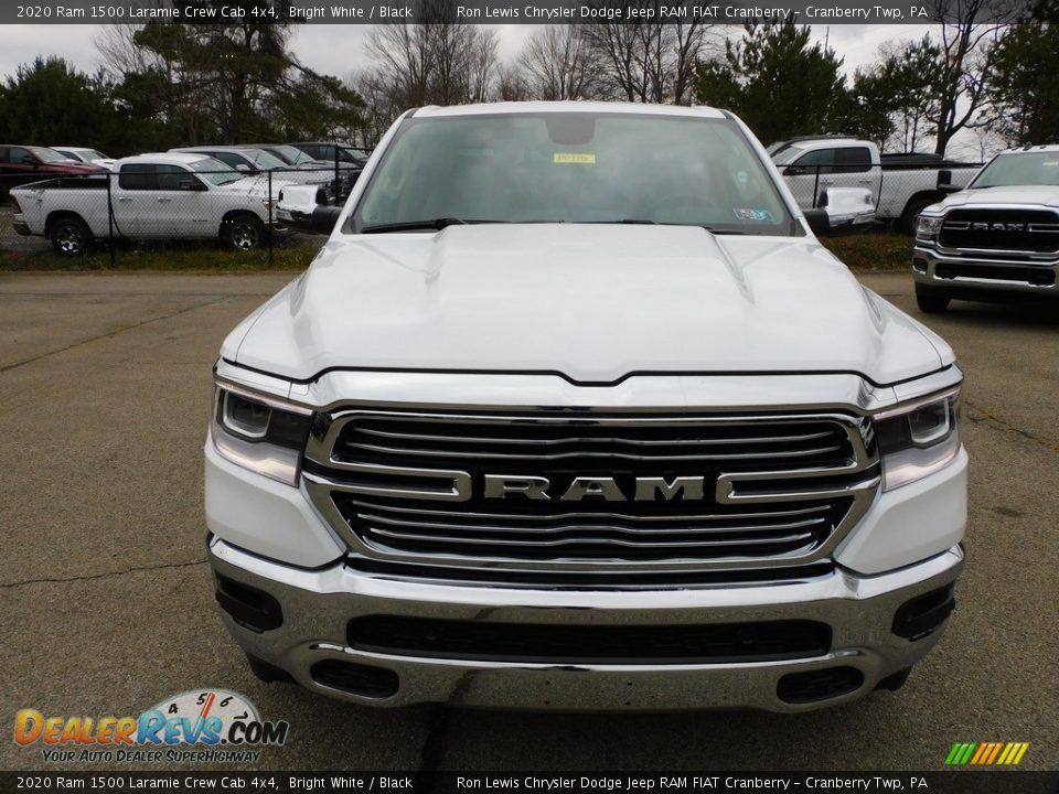 2020 Ram 1500 Laramie Crew Cab 4x4 Bright White / Black Photo #2