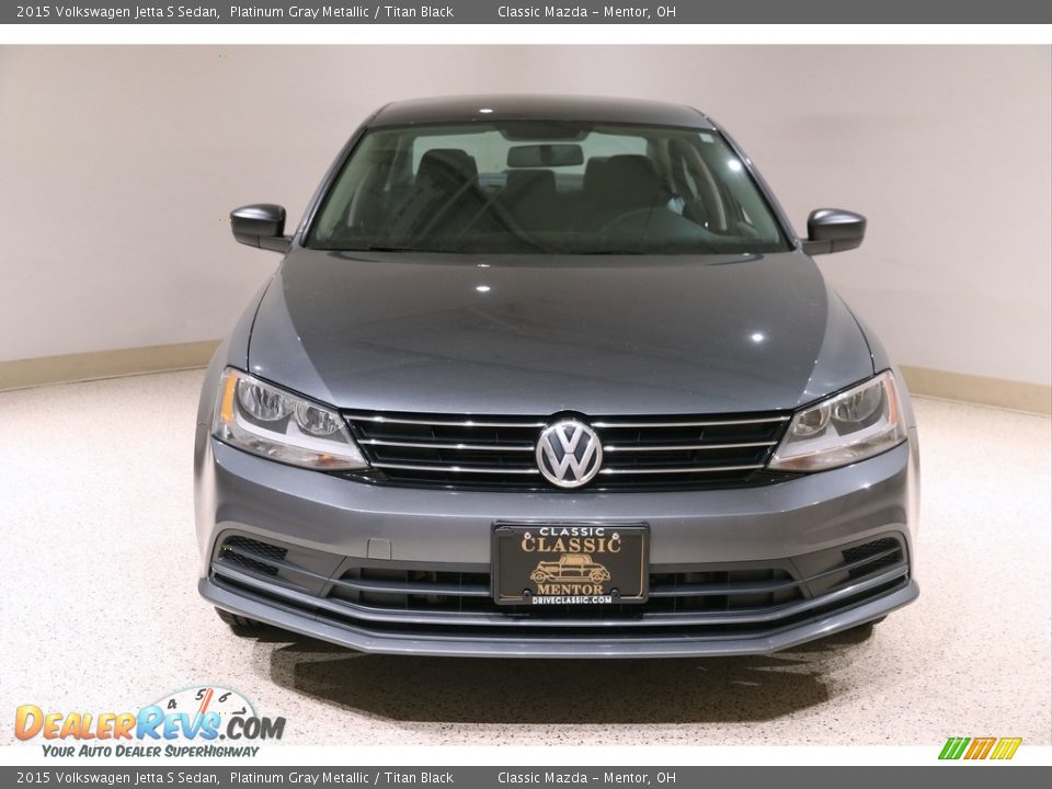 2015 Volkswagen Jetta S Sedan Platinum Gray Metallic / Titan Black Photo #2