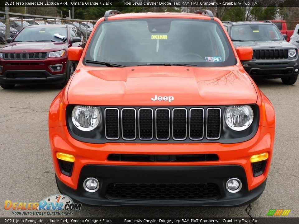 2021 Jeep Renegade Latitude 4x4 Omaha Orange / Black Photo #2