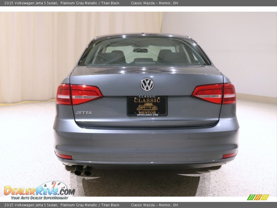 2015 Volkswagen Jetta S Sedan Platinum Gray Metallic / Titan Black Photo #14